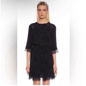Maje Ronsard Crepe Dress in Nuit